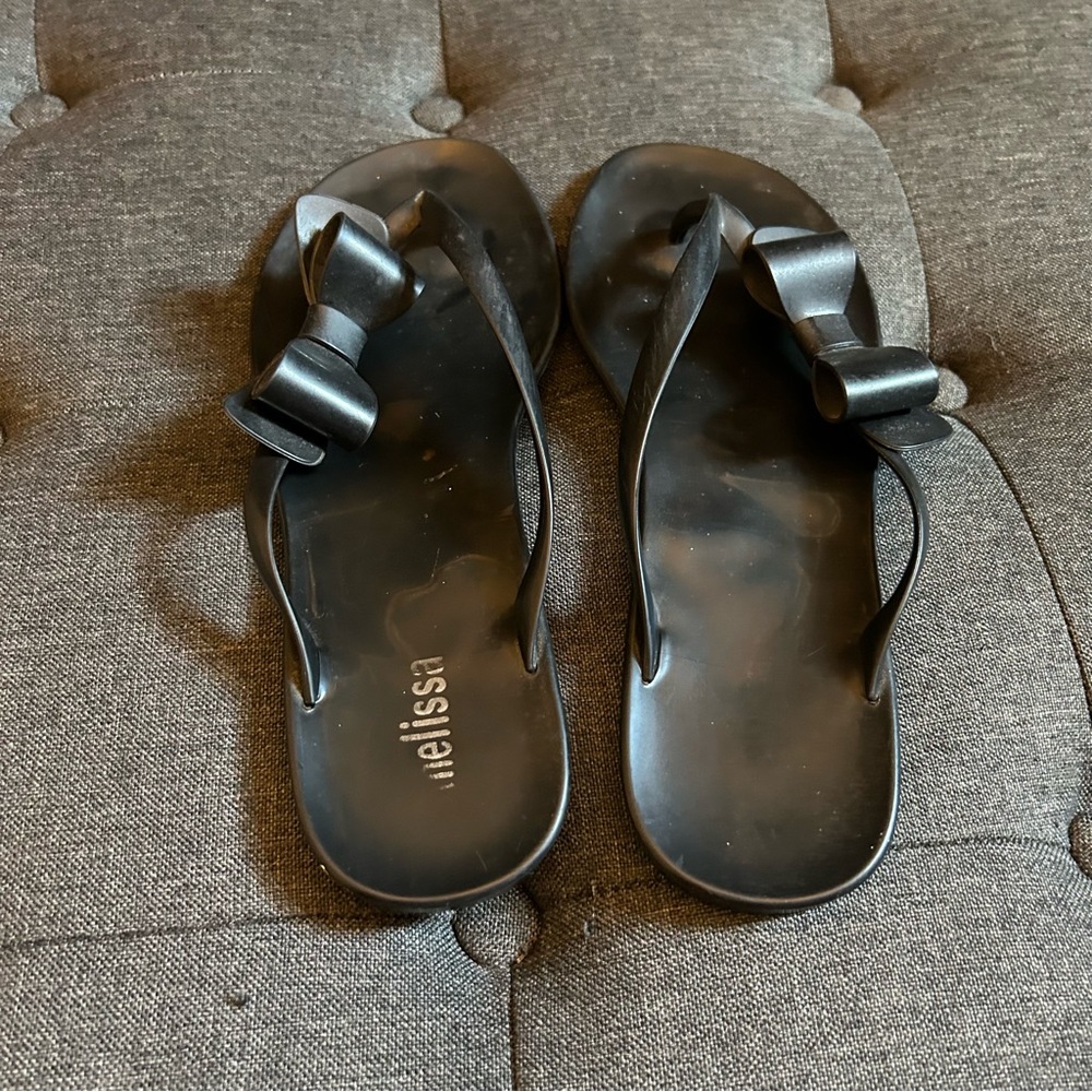 Melissa Black Bow Sandals
